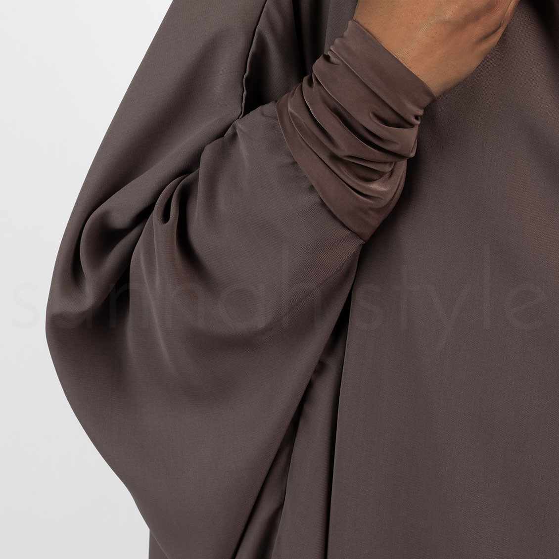 Sunnah Style Plain Jilbab Top Knee Length Mink
